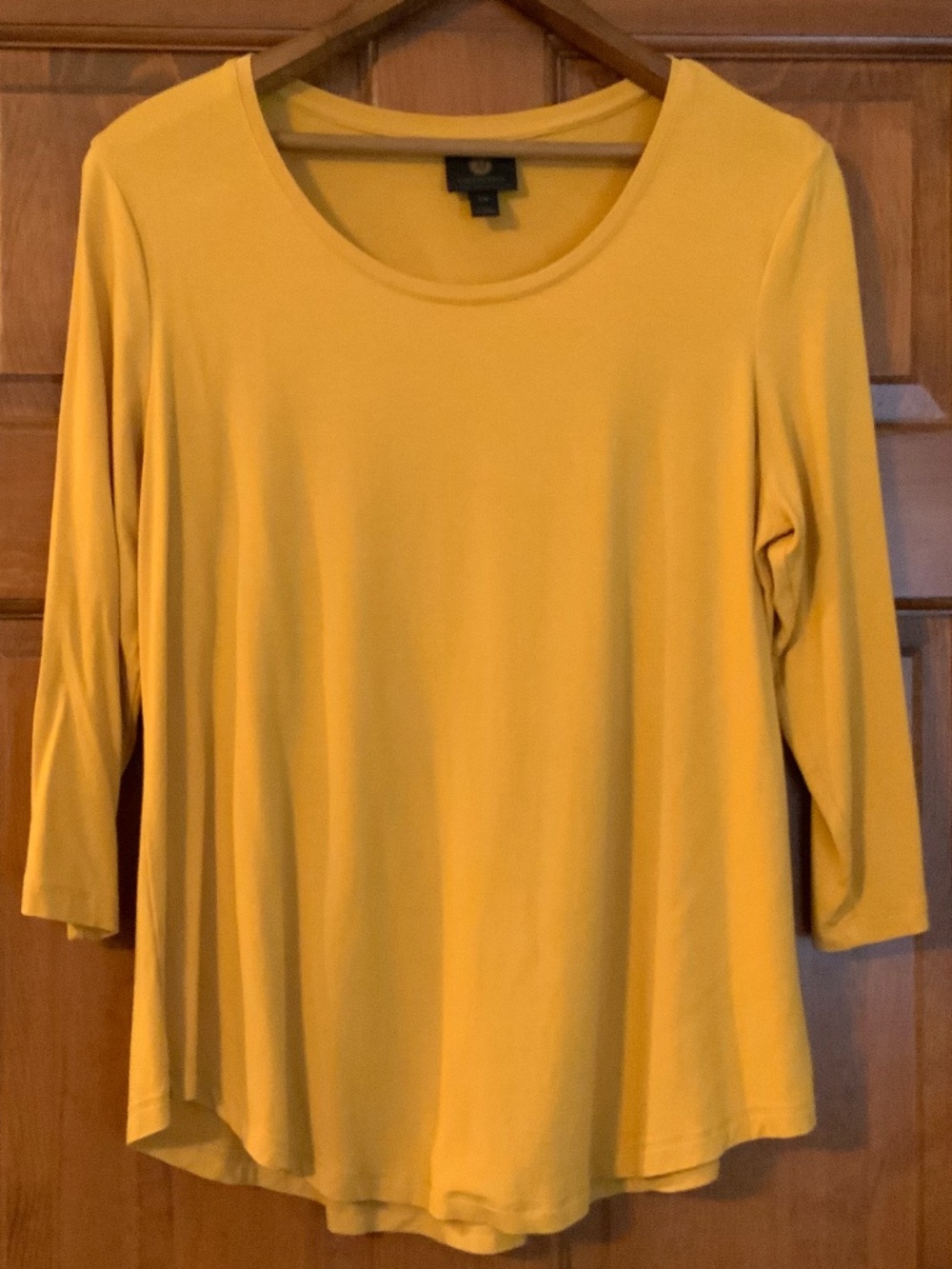 JM Collection 3/4 Sleeve Tunic, PM, Gold/Yellow
